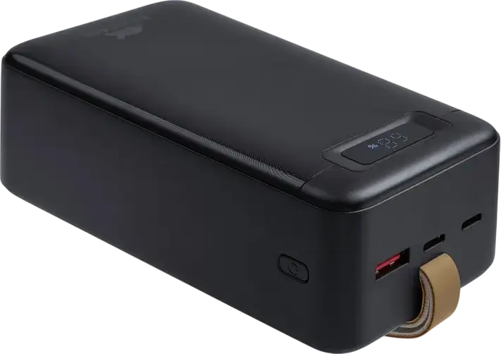 Внешний аккумулятор Rivacase VA1084 40000мАч 65Вт Power Delivery Быстрая зарядка Li-Polymer с LCD-дисплеем и портами USB-C, Черный