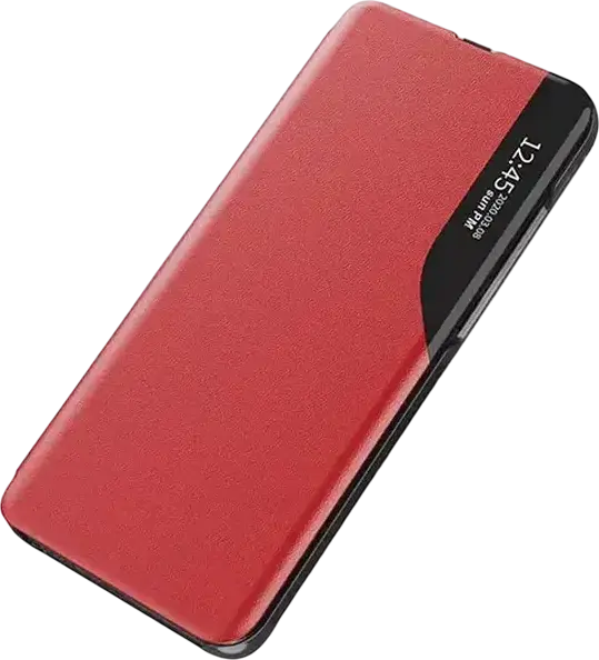 Xcover Soft View Book Wallet Flip Case for Xiaomi Redmi 10C, Textured Synthetic Leather Folding Cover with Front View Window for Notifications