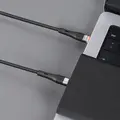 Cablu Nillkin Flowspeed USB-C la USB-C 60W Power Delivery 2.4A 1.2m din Silicon Lichid Flexibil Anti-nod Aluminum Alloy, Negru