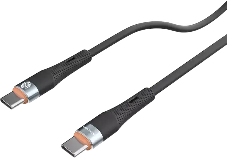 Cablu Nillkin Flowspeed USB-C la USB-C 60W Power Delivery 2.4A 1.2m din Silicon Lichid Flexibil Anti-nod Aluminum Alloy, Negru