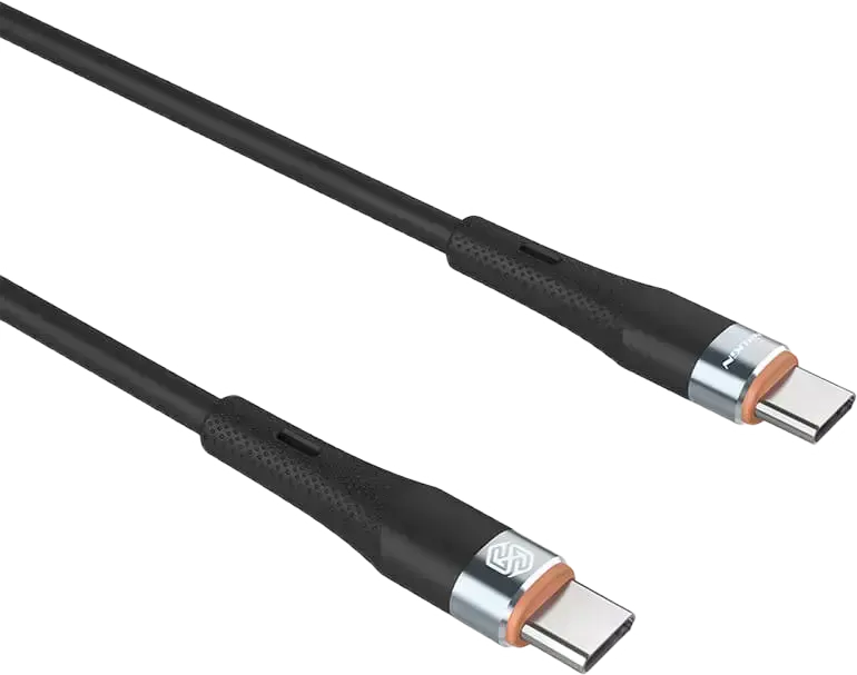 Cablu Nillkin Flowspeed USB-C la USB-C 60W Power Delivery 2.4A 1.2m din Silicon Lichid Flexibil Anti-nod Aluminum Alloy, Negru