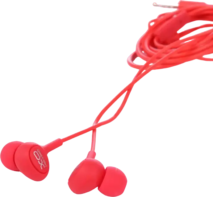 XO S6 Wired In-Ear Headphones with Built-in Microphone, 3.5mm Mini-Jack, Noise Reduction, Dynamic Driver, 1.2m Cable for Smartphones and Laptops