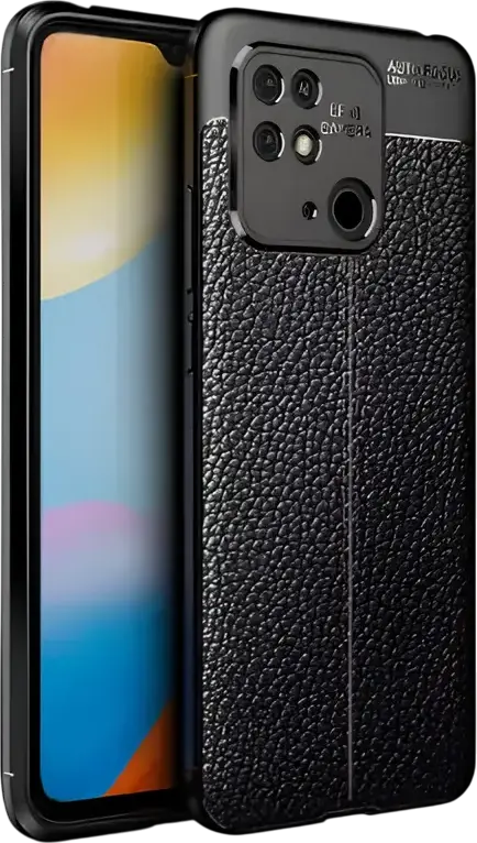 Husa din Piele Xcover pentru Xiaomi Redmi 10C, Cover Protector Telefon, Negru