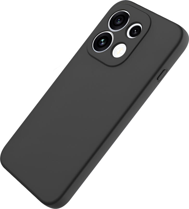Husa WOO pentru Oppo Reno 16, din silicon lichid, rezistenta la socuri, finisaj mat anti-amprente, profil slim, Negru