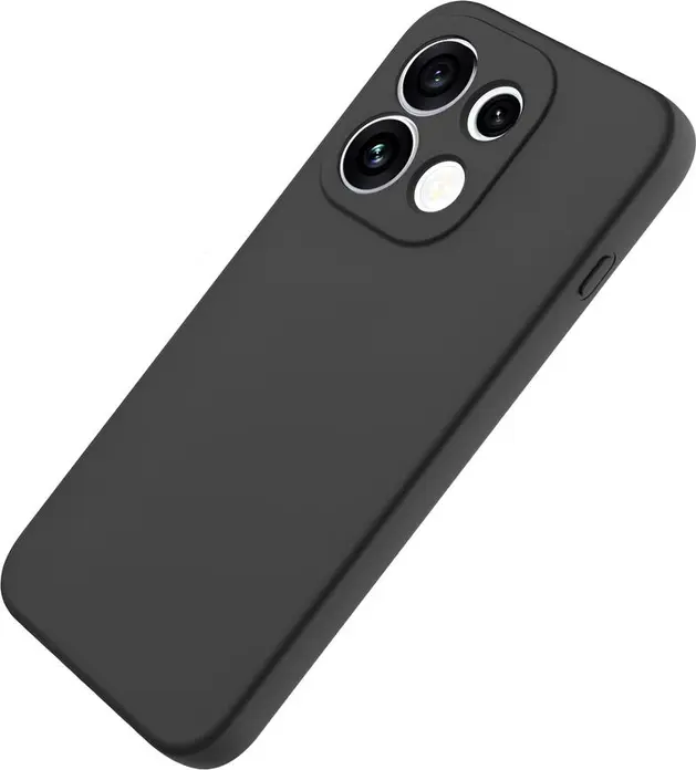 Husa WOO pentru Oppo Reno 16, din silicon lichid, rezistenta la socuri, finisaj mat anti-amprente, profil slim, Negru