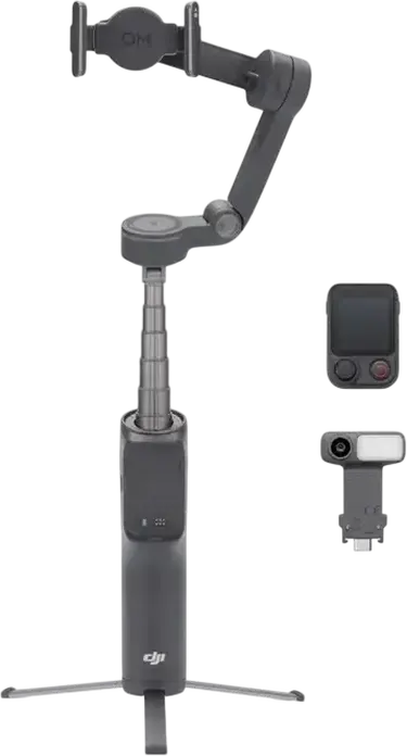 DJI Osmo Mobile 8P Advanced Tracking Combo 3-Axis Smartphone Gimbal Stabilizer with Integrated Extension Rod, Built-in Tripod and Detachable Remote