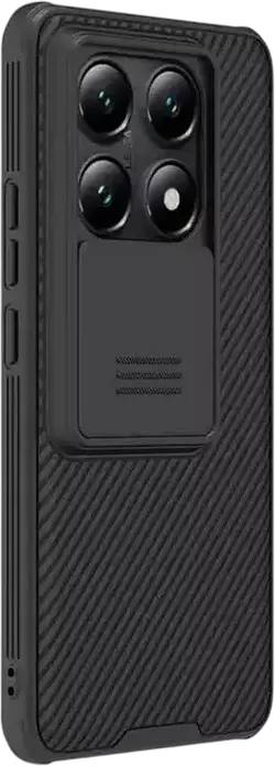 Husa Nillkin CamShield Pro pentru Xiaomi 14T Pro, Negru, Protectie Glisanta Camera, Material PC TPU, Colturi Rezistente la Shock, Anti-Amprente