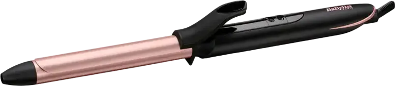 BaByliss C450E Curling Iron, 19mm Quartz-Ceramic Barrel, 6 Temperature Settings 160-210°C, Swivel Cord, with Heat Resistant Mat
