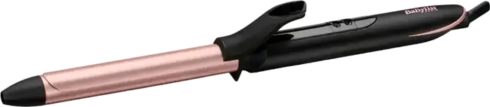 BaByliss C450E Curling Iron, 19mm Quartz-Ceramic Barrel, 6 Temperature Settings 160-210°C, Swivel Cord, with Heat Resistant Mat
