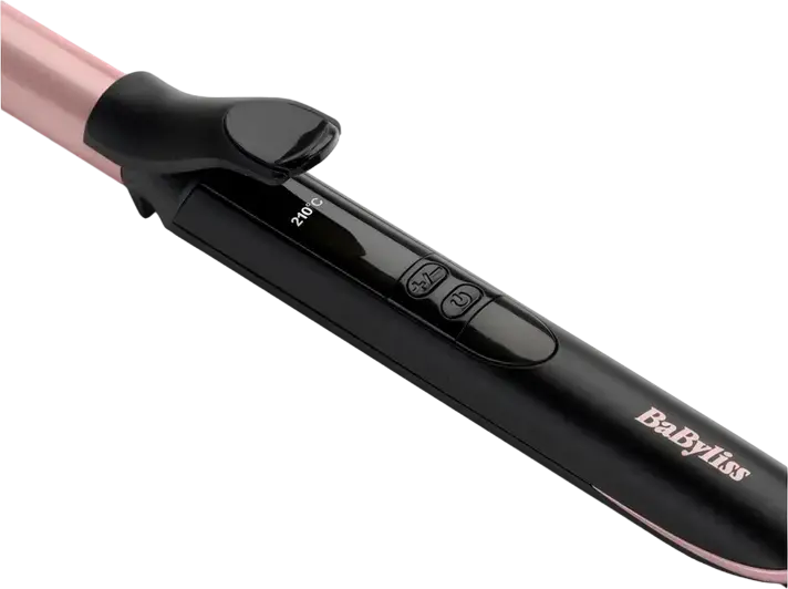 BaByliss C450E Curling Iron, 19mm Quartz-Ceramic Barrel, 6 Temperature Settings 160-210°C, Swivel Cord, with Heat Resistant Mat