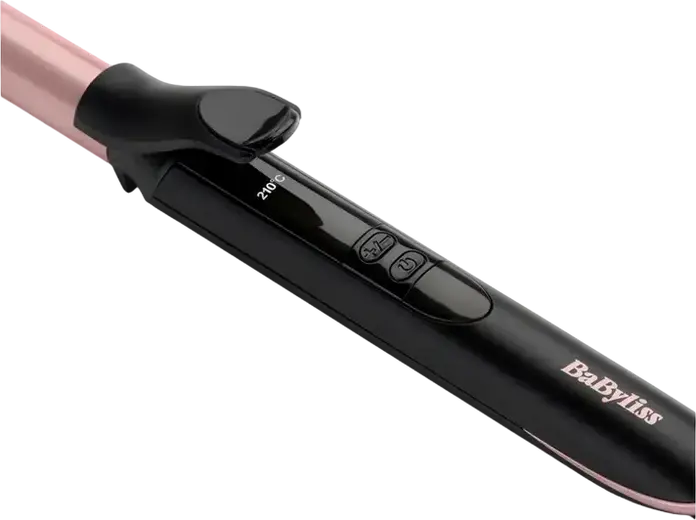 BaByliss C450E Curling Iron, 19mm Quartz-Ceramic Barrel, 6 Temperature Settings 160-210°C, Swivel Cord, with Heat Resistant Mat