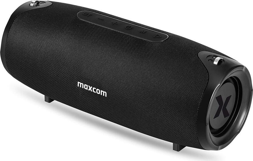 Maxcom MX216 Bandai Portable Bluetooth Speaker, 10W, IP67 Waterproof, 3000mAh Battery, Powerbank, FM Radio, Black, Silicone Casing
