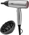 BaByliss Cosmos D580DE Hair Dryer, 2100W, Ionic and Ceramic Technology, 3 Temperature and 2 Speed Settings, Cold Shot, Silver, with Diffuser and Concentrator