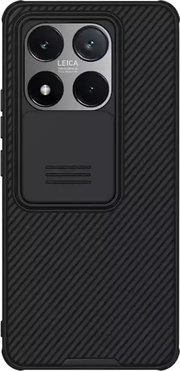 Nillkin CamShield Pro Case for Xiaomi 14T, TPU PC Protective Cover with Sliding Camera Lens Protection, Anti-Slip Textured Back, Black