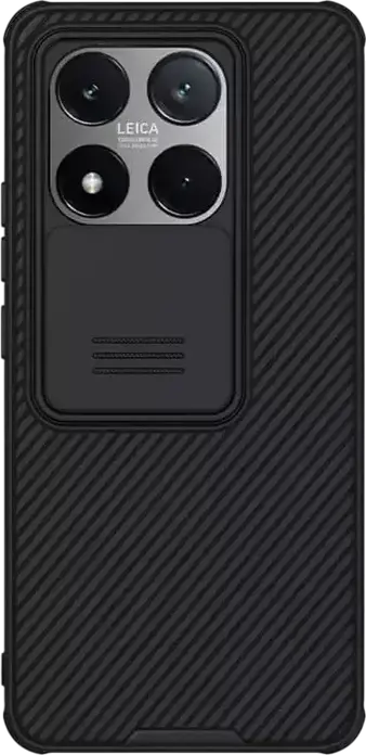 Nillkin CamShield Pro Case for Xiaomi 14T, TPU PC Protective Cover with Sliding Camera Lens Protection, Anti-Slip Textured Back, Black
