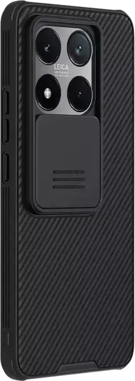 Nillkin CamShield Pro Case for Xiaomi 14T, TPU PC Protective Cover with Sliding Camera Lens Protection, Anti-Slip Textured Back, Black