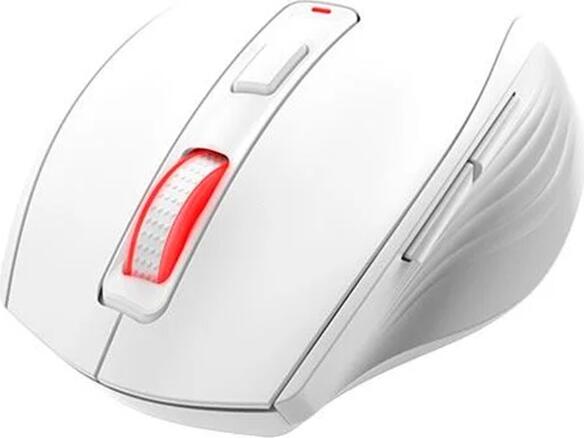 Xtrike Me GW-223 Wireless Optical Mouse, 6 Buttons, 3 Adjustable DPI Levels 1200-3200, Ergonomic Design, 2.4 GHz USB Receiver, White
