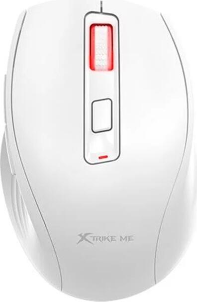 Xtrike Me GW-223 Wireless Optical Mouse, 6 Buttons, 3 Adjustable DPI Levels 1200-3200, Ergonomic Design, 2.4 GHz USB Receiver, White