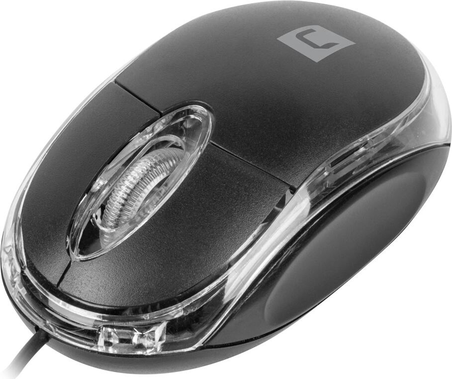 Natec Vireo NMY-1983 Wired Optical Mouse, 1000 DPI, 3 Buttons, Ergonomic Anti-slip Design, USB-A Interface, 1.25m Cable, Black, Plug and Play