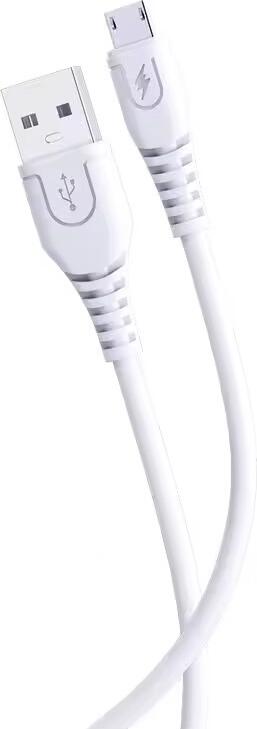 Jokade JA010 Zhizun Micro USB Cable, 1m PVC Wear-Resistant Charging and Data Transfer Cord, 3A Fast Charge for Android Smartphones and Tablets, White