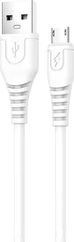 Jokade JA010 Zhizun Micro USB Cable, 1m PVC Wear-Resistant Charging and Data Transfer Cord, 3A Fast Charge for Android Smartphones and Tablets, White