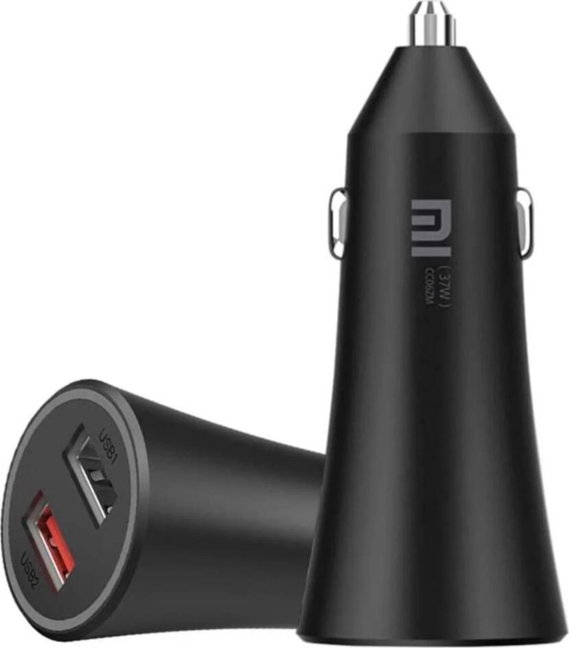 Xiaomi Mi Car Charger 37W CC06ZM Incarcator Auto Dual USB Type-A cu Incarcare Rapida, Intrare 12V/24V, Protectie Supratensiune, Plastic ABS Negru