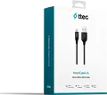 ttec AlumiCable XL Micro USB Cable, USB-A to Micro-USB, 2m, 2.4A Fast Charging and Data Sync, Braided Matte Black Aluminum Housing