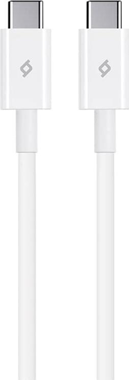 Cablu ttec USB-C la USB-C, 1m, Incarcare Rapida 3A si Transfer de Date, Design Durabil, Alb, Set de 2 piese