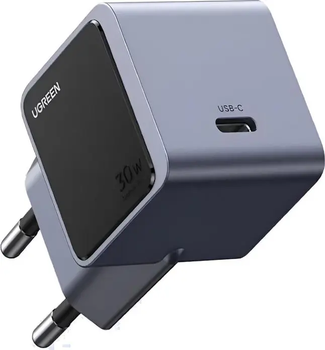 Incarcator Rapid UGREEN Nexode GaN S 30W USB-C X503, Adaptor Alimentare GaN PD 3.0 QC 4+ PPS, Priza EU, Negru