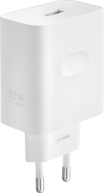 Adaptor Alimentare OPPO SUPERVOOC 33W, Incarcator Rapid de Perete, USB Type-A, Alb, Plastic, 100-240V, Protectie Safety, Design Compact