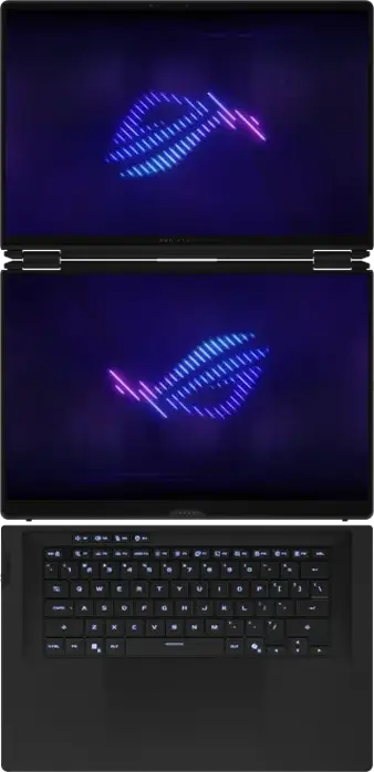 Ноутбук ASUS ROG Zephyrus Duo 16 GX651AX с двумя экранами, Intel Core Ultra 9 386H, 32GB RAM, 1TB SSD, NVIDIA GeForce RTX 5090 24GB, 16" OLED 3K 120Hz, алюминий, Stellar Grey