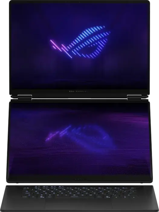 Ноутбук ASUS ROG Zephyrus Duo 16 GX651AX с двумя экранами, Intel Core Ultra 9 386H, 32GB RAM, 1TB SSD, NVIDIA GeForce RTX 5090 24GB, 16" OLED 3K 120Hz, алюминий, Stellar Grey