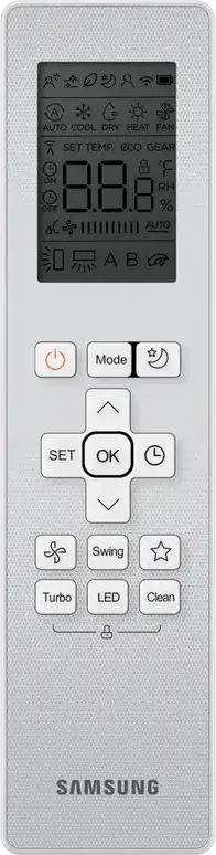 Сплит-система Samsung AR40H09C1AMNEU AR35 Wi-Fi, Digital Inverter, 9000 BTU, охлаждение 2.6 кВт, класс энергоэффективности A++, SmartThings, белый