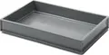 Container stivuibil Ringoplast System Catering pentru inserturi, polietilena HDPE intariuta, Gri, 60x40x9.1 cm, sigur pentru alimente, Made in Germany