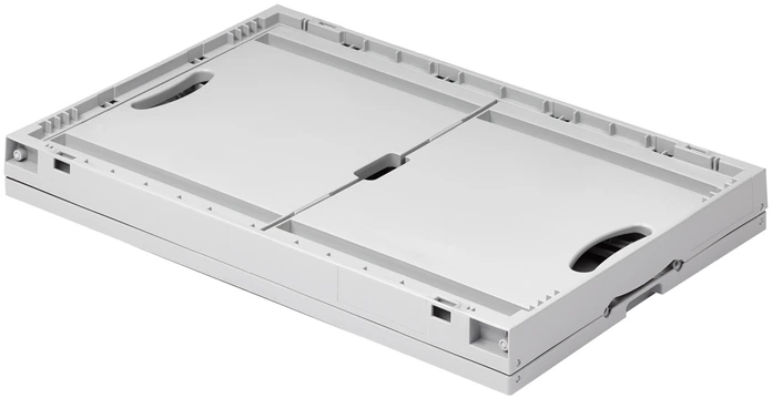 Ringoplast Carry Folding Box, 67L, 60x40x32 cm, Food Safe Polyethylene, Grey, Foldable and Stackable, Made in Germany