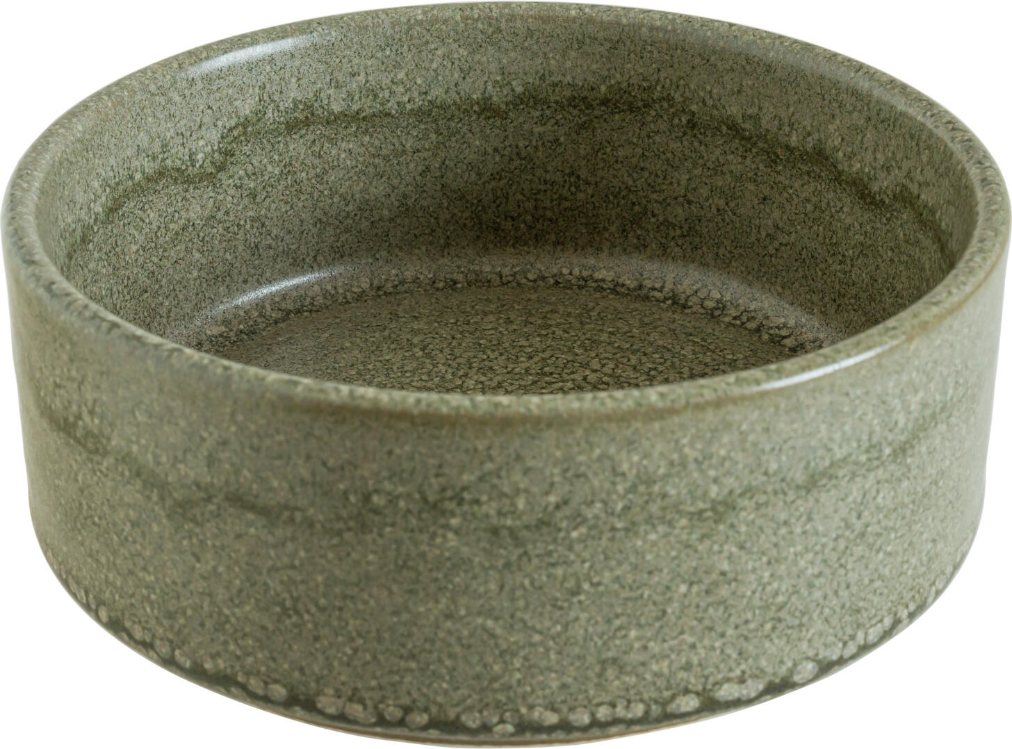 Bonna Mirage Ripple Stacking Bowl MRGRPL18JO, Vitrified Porcelain, Reactive Glaze, Green, 18.5 cm, 1020 ml, Set of 6