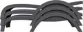 Siesta Melrose Plastic Sun Lounger, Braided Look, Adjustable Backrest, Weatherproof UV-Resistant, 189 x 79 x 43.5 cm, Anthracite