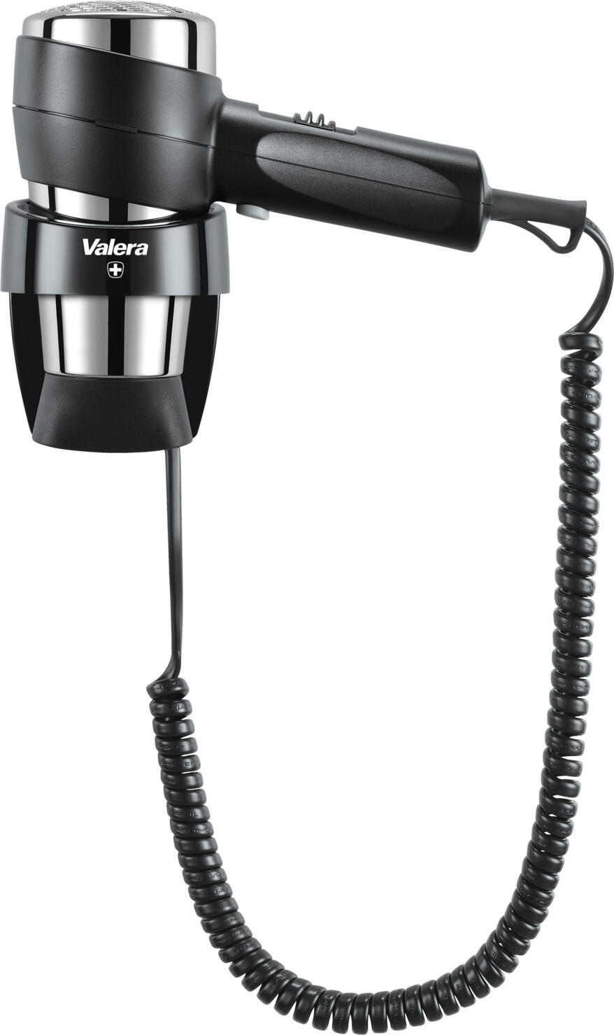 Фен для отелей Valera Action Super Plus 1200, настенный, Цвет: Черный, 1200 Вт, 6 режимов температуры и обдува, с концентратором, Swiss Made