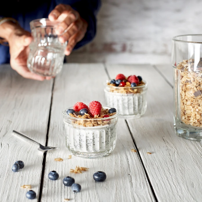 La Rochere Delice Tempered Heat-Resistant Glass Verrines, 0.17 L Ovenproof and Dishwasher-Safe Clear Glass Bowls, Set of 6 Pieces
