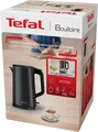 Электрический чайник Tefal KI583, цвет черный, объем 1.5 л, мощность 2000 Вт, нержавеющая сталь, двухслойный корпус Safe-to-Touch, фильтр от накипи