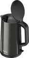 Электрический чайник Tefal KI583, цвет черный, объем 1.5 л, мощность 2000 Вт, нержавеющая сталь, двухслойный корпус Safe-to-Touch, фильтр от накипи