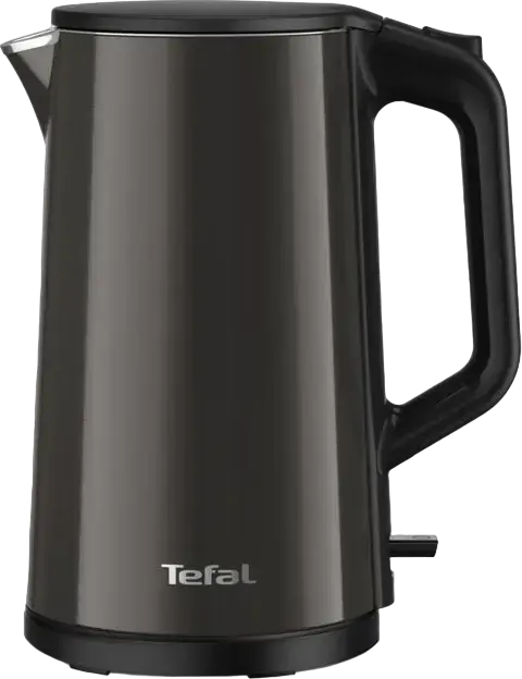 Электрический чайник Tefal KI583, цвет черный, объем 1.5 л, мощность 2000 Вт, нержавеющая сталь, двухслойный корпус Safe-to-Touch, фильтр от накипи