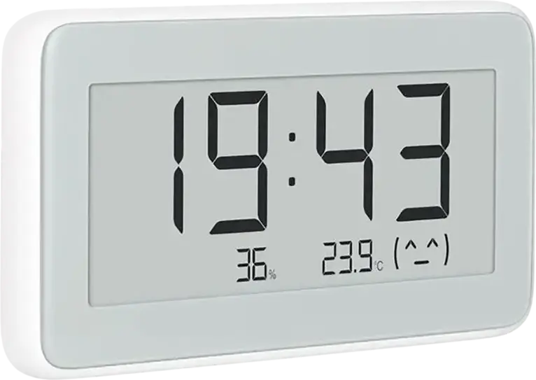 Xiaomi LYWSD02MMC Temperature and Humidity Monitor, Bluetooth Low Energy 5.0, LCD Display with Comfort Indicator, White, ABS and PC Material