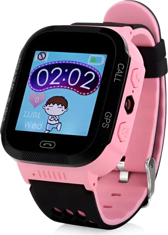 Wonlex GW500S Kids Smart Watch - Pink, with 1.44-inch IPS Touch Screen, GPS LBS Tracking, SOS Button, 2G GSM Calls, Pedometer and Camera, Android iOS App