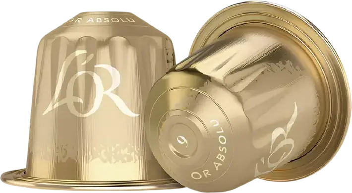 L'OR Espresso Or Absolu Coffee Capsules, 100% Arabica, Intensity 9, Nespresso Compatible Aluminium Pods, Sublimes Collection, Set of 10