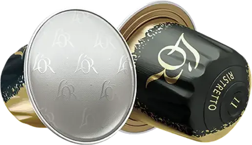Capsule de Cafea L'OR Espresso Or Absolu Ristretto, 100% Arabica, Intensitate 11, Compatibile Nespresso, Capsule de Aluminiu, Colecția Sublimes, Set de 10 bucati
