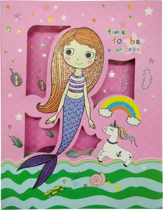 Carnet Mermaid si Unicorn Roz cu Coperta Time to be a Unicorn CB36910