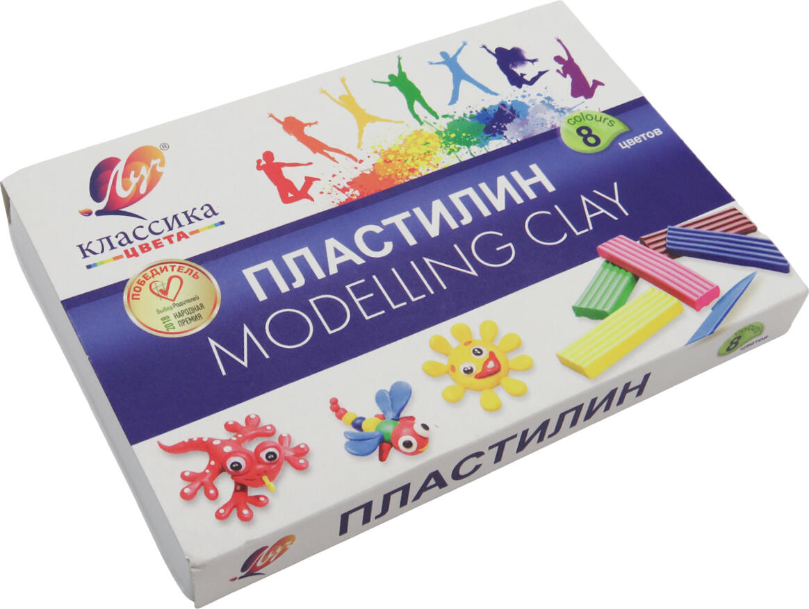 OEM Пластилин классика 8цв 12с 867-08 луч