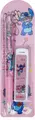 Set Creion Mecanic Disney Stitch 9001, Mina 0.5 mm HB, Roz, Set de 2 Piese incluzând 1 Creion și 20 de Mine