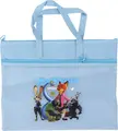 Geanta-mapca Zootopia 2 ZD816-A4, Albastru Deschis, cu Judy Hopps si Nick Wilde, Compartiment Principal cu Fermoar si Buzunar frontal